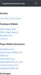 Mobile Screenshot of cryptocurrencies.com